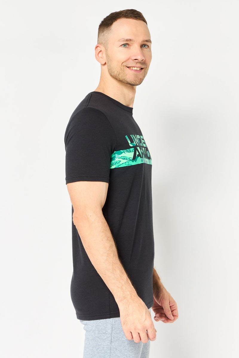 UNDER ARMOUR Men Loose Fit Short Sleeve Outdoor T-Shirt, Black - Image 3