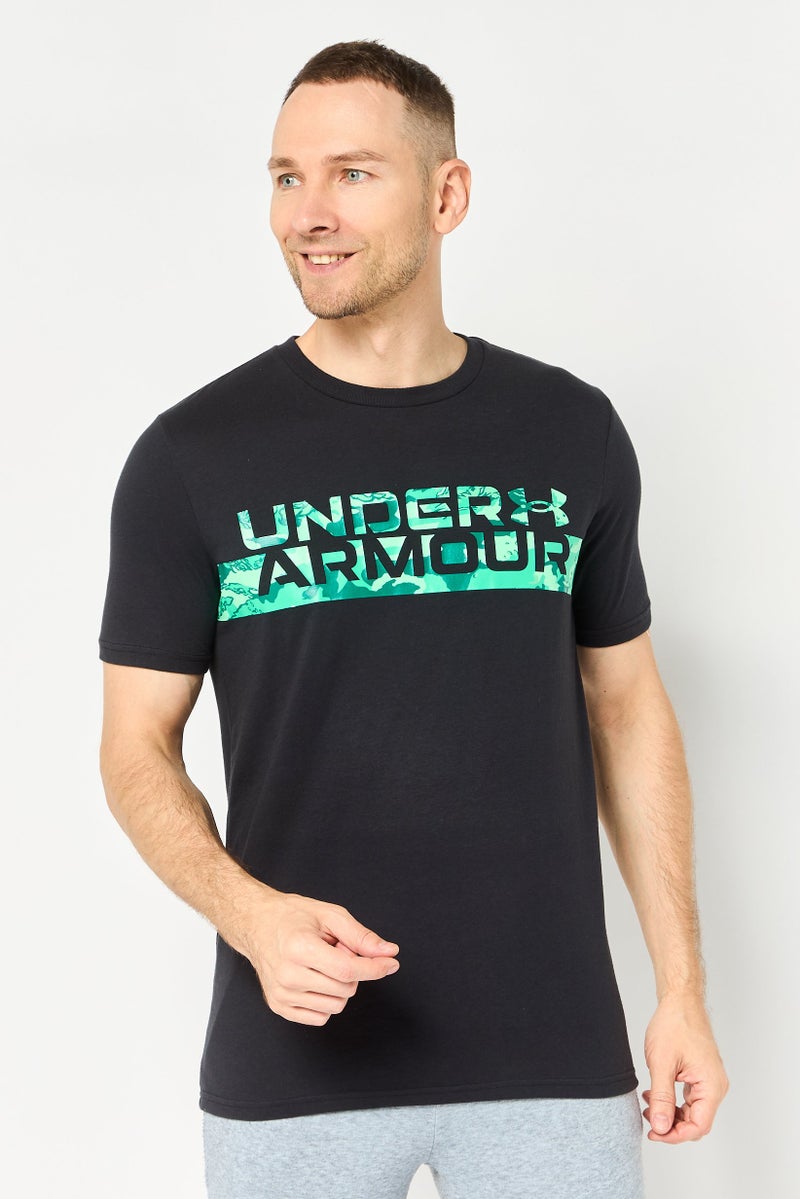UNDER ARMOUR Men Loose Fit Short Sleeve Outdoor T-Shirt, Black - Image 1