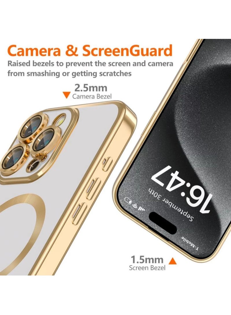 iPhone 16 Pro Case with MagSafe - Ultimate Shock Protection and Scratch Resistance (Shiny Gold) - Image 4