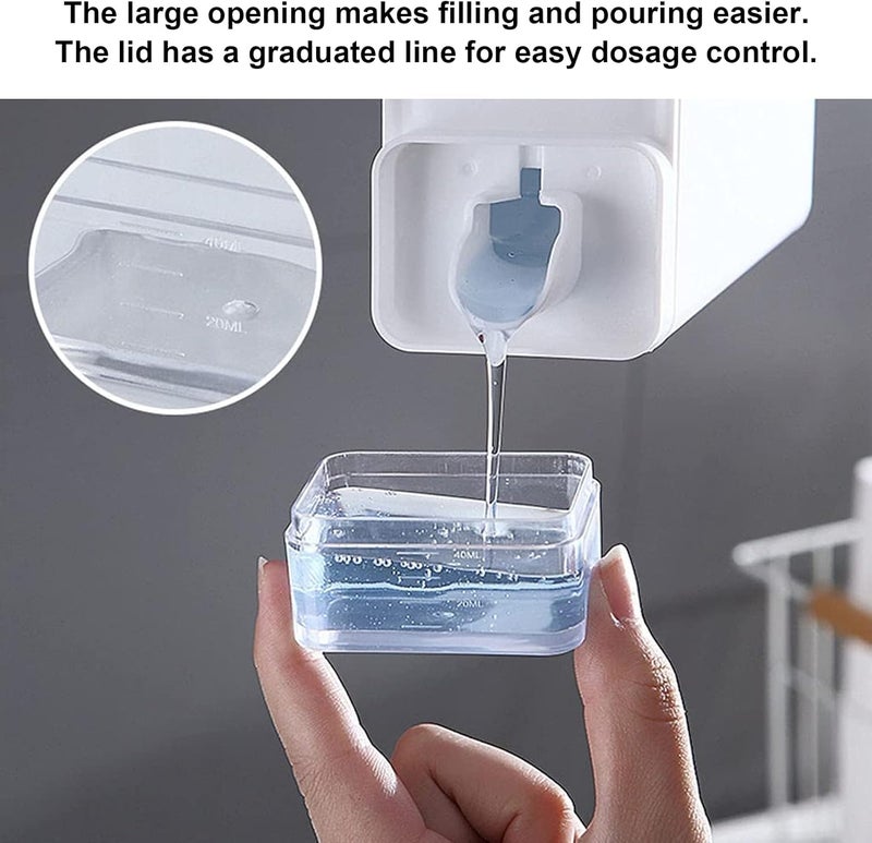 Pwshymi Large Capacity Dispenser Bottle for Laundry Detergent, Softener, Bleaching Agent, with Label Sticker, Sealed Design - Image 5