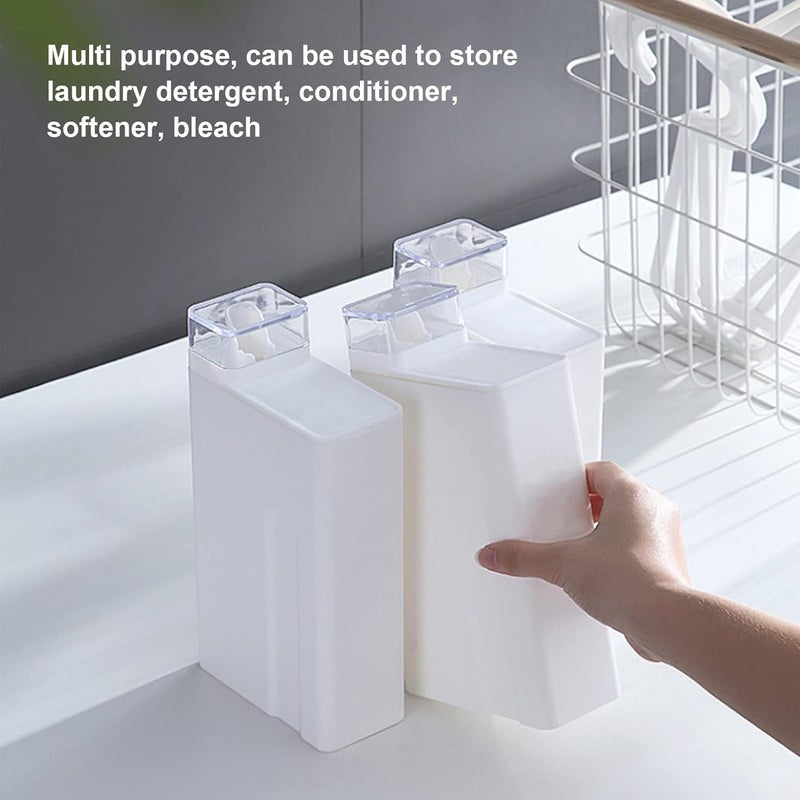 Pwshymi Large Capacity Dispenser Bottle for Laundry Detergent, Softener, Bleaching Agent, with Label Sticker, Sealed Design - Image 4