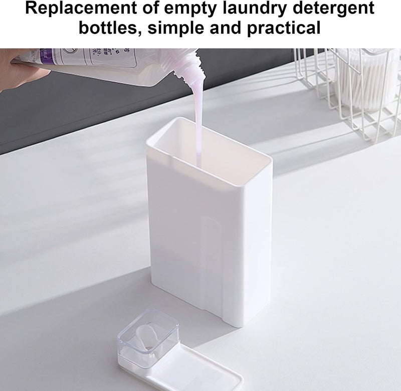 Pwshymi Large Capacity Dispenser Bottle for Laundry Detergent, Softener, Bleaching Agent, with Label Sticker, Sealed Design - Image 3