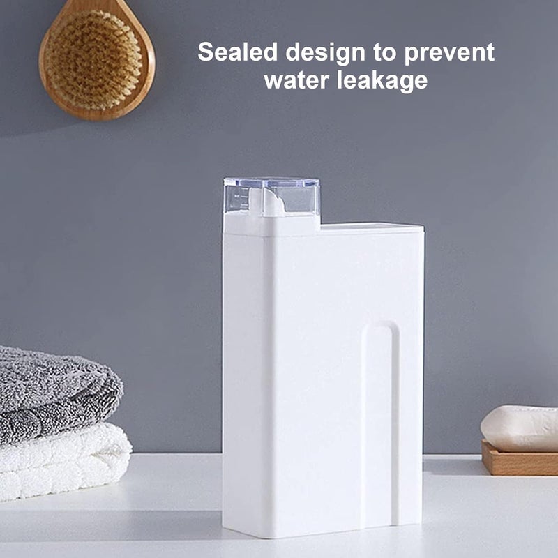 Pwshymi Large Capacity Dispenser Bottle for Laundry Detergent, Softener, Bleaching Agent, with Label Sticker, Sealed Design - Image 2