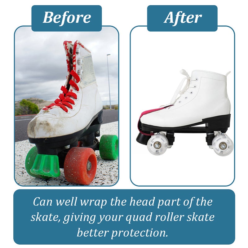 4pcs Suede Flat Toe Guard Protectors Skates Accessories Hot Pink 180x59x2mm Hole: 5~15mm - Image 4