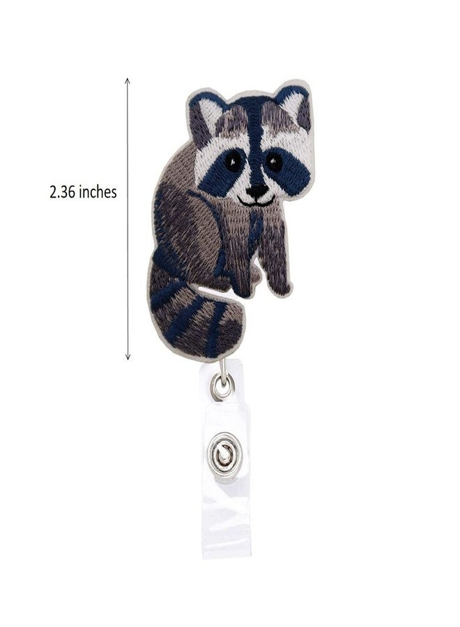 Rockapatch Raccoon Retractable Name Card Badge Holder Reel with Alligator Clip, 24 inches Thick Pull Cord - Image 3
