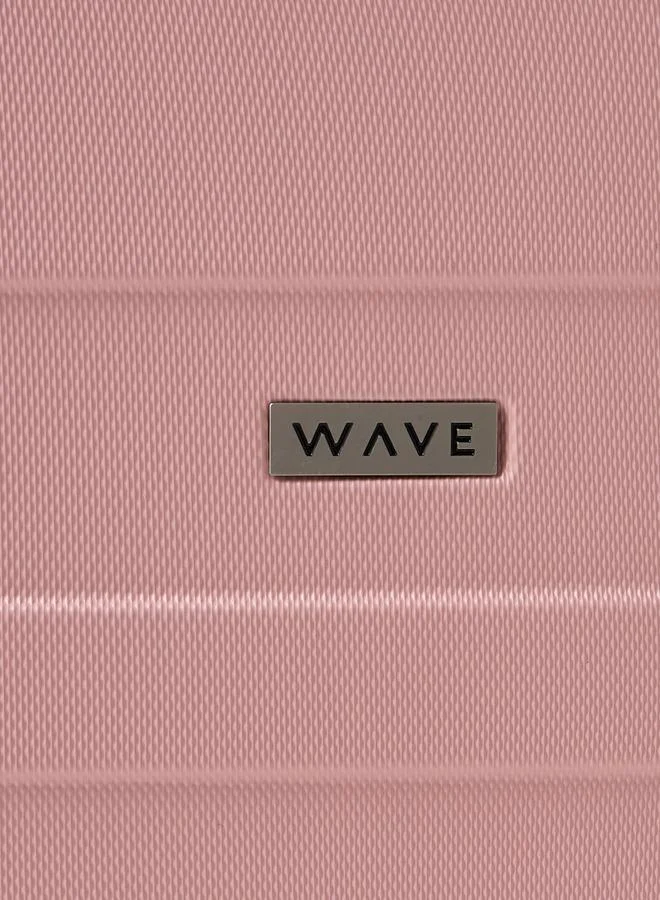 Wave PINK Textured Hardcase Trolley Bag With Retractable Handle - Set Of 4  | Best Price UAE