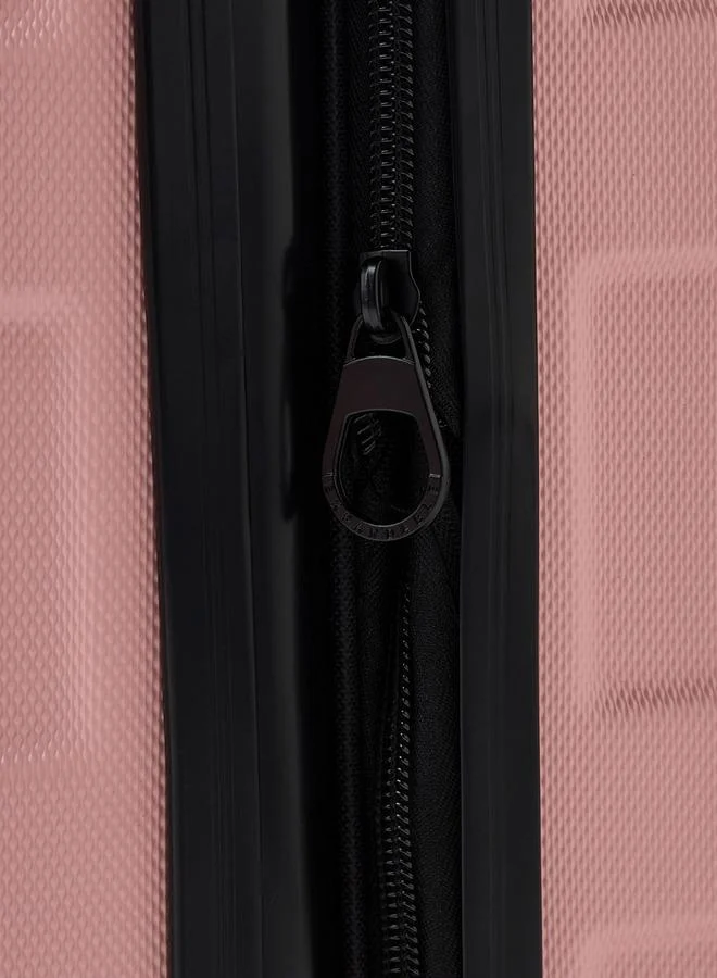 Wave PINK Textured Hardcase Trolley Bag With Retractable Handle - Set Of 4  | Best Price UAE