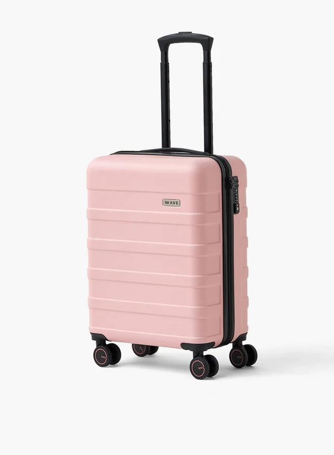 Wave PINK Textured Hardcase Trolley Bag With Retractable Handle - Set Of 4  | Best Price UAE