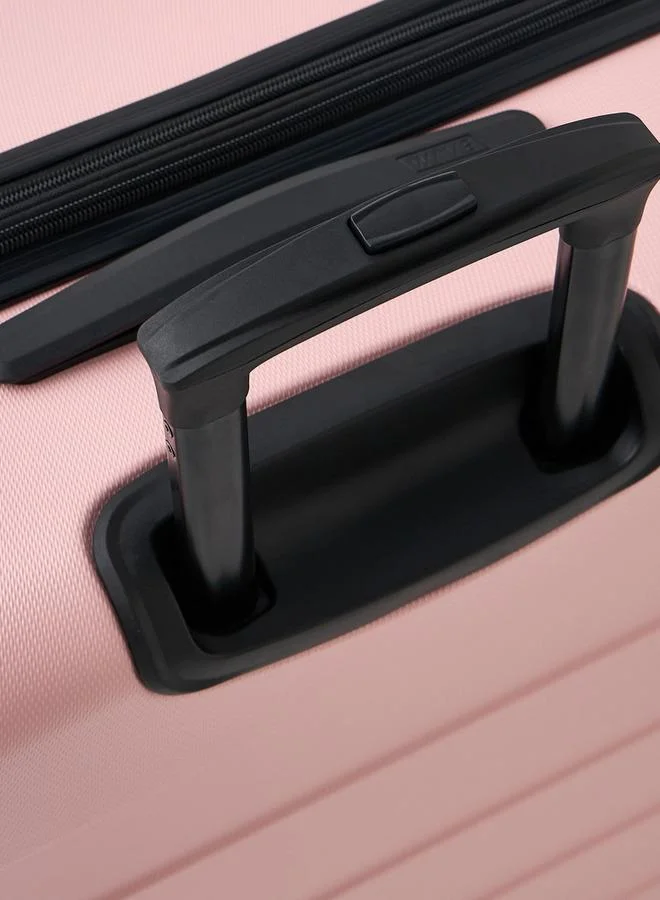 Wave PINK Textured Hardcase Trolley Bag With Retractable Handle - Set Of 4  | Best Price UAE
