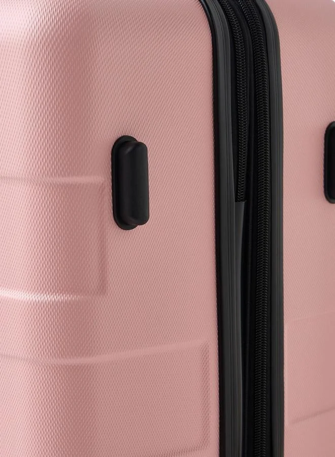 Wave PINK Textured Hardcase Trolley Bag With Retractable Handle - Set Of 4  | Best Price UAE