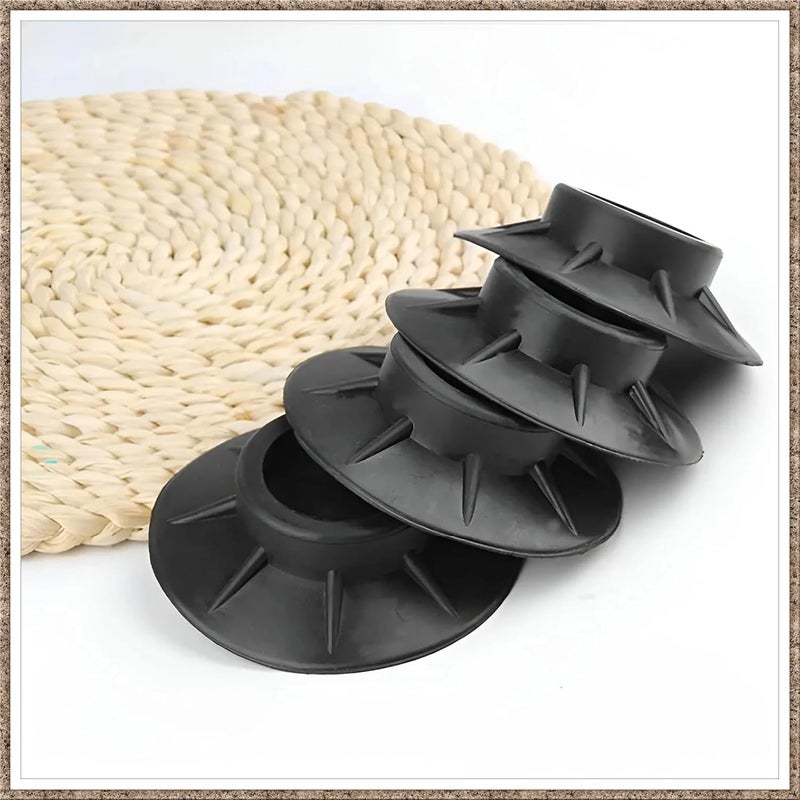 Anti-Vibration Pad Washing Machine Suction Stand Multipurpose and Non Slip Rubber Base Compatible with Furniture Bed-Pack of 4  - Image 1
