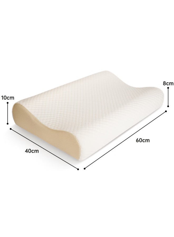 Aeromax Memory Foam Pillow, Cervical Low Rebound Pillow Core, Neck Pillow For Home Use, Adult Sleeping Pillow, Dormitory Wave Pillow - Image 2