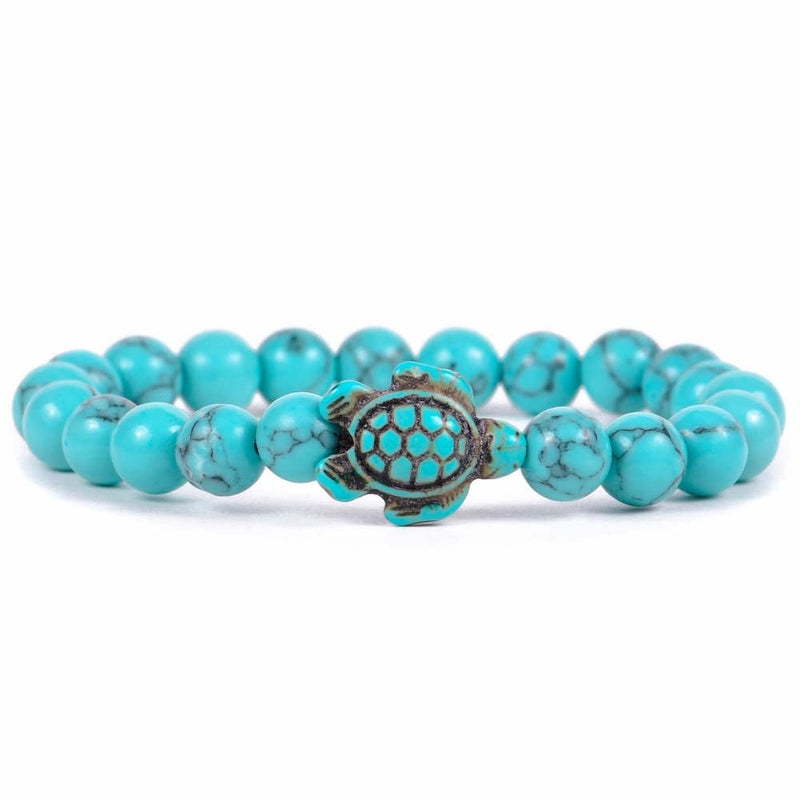 Fahlo Sea Turtle Tracking Bracelet â€“ Track a Real Sea Turtleâ€™s Journey â€“ Supports Wildlife Conservation â€“ Elastic, One Size Fits Most â€“ on Interactive Mobile App Map â€“ Unisex Ocean Conservation Gift (Crystal Blue) - Image 1