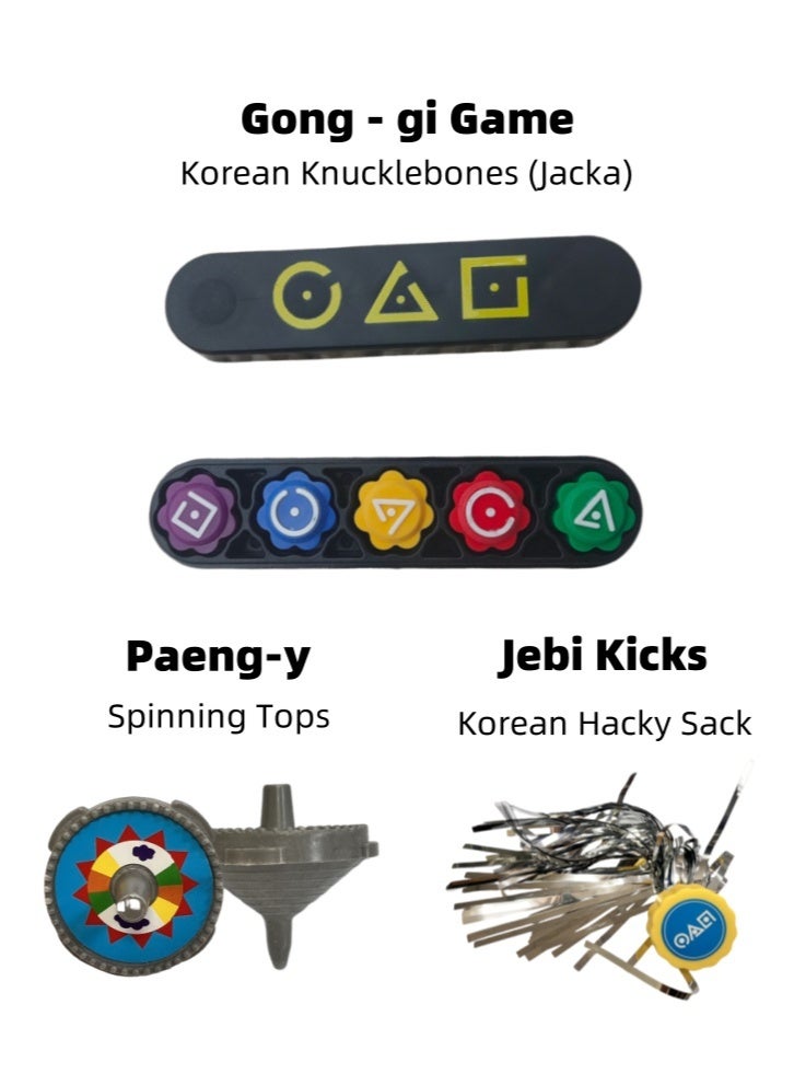 Lullaxx Korean Traditional Stone Catching Game Set | Multi-person hand-eye coordination trainer for family gatherings and retro fun, - Image 3