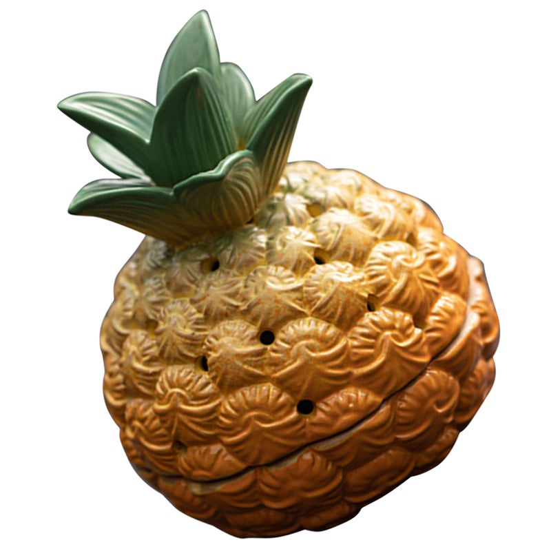 Ceramic Incense Burner Incense Burner Holder Pineapple Shape Cone Incense Holder Tabletop Decor - Image 1