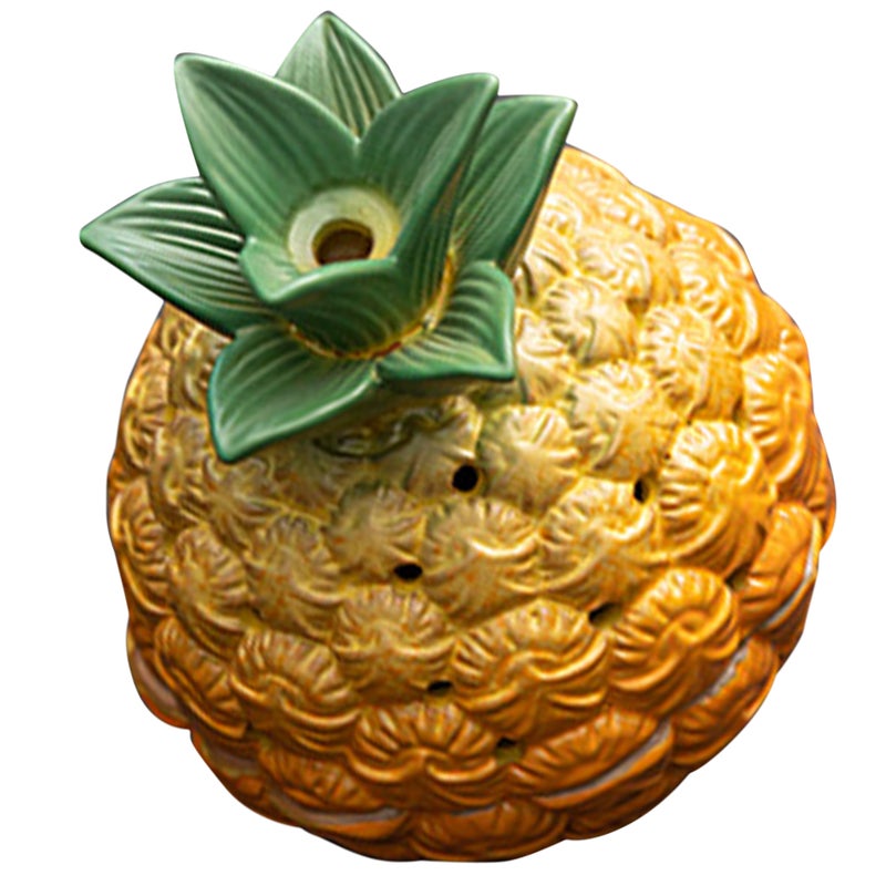 Ceramic Incense Burner Incense Burner Holder Pineapple Shape Cone Incense Holder Tabletop Decor - Image 5