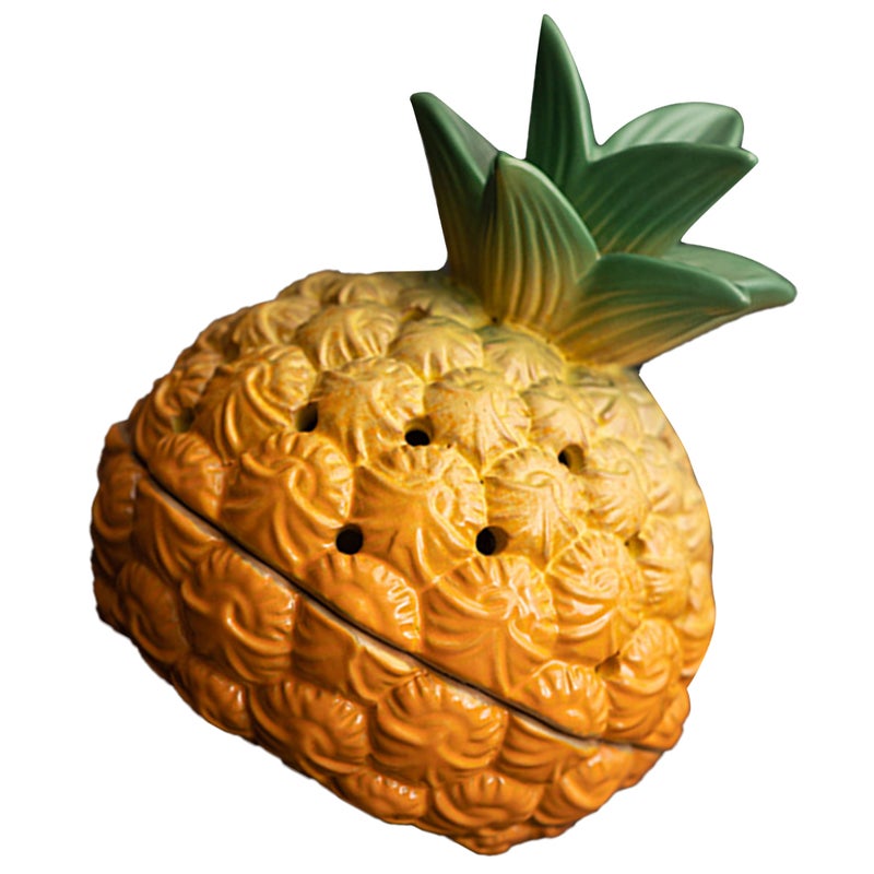 Ceramic Incense Burner Incense Burner Holder Pineapple Shape Cone Incense Holder Tabletop Decor - Image 2