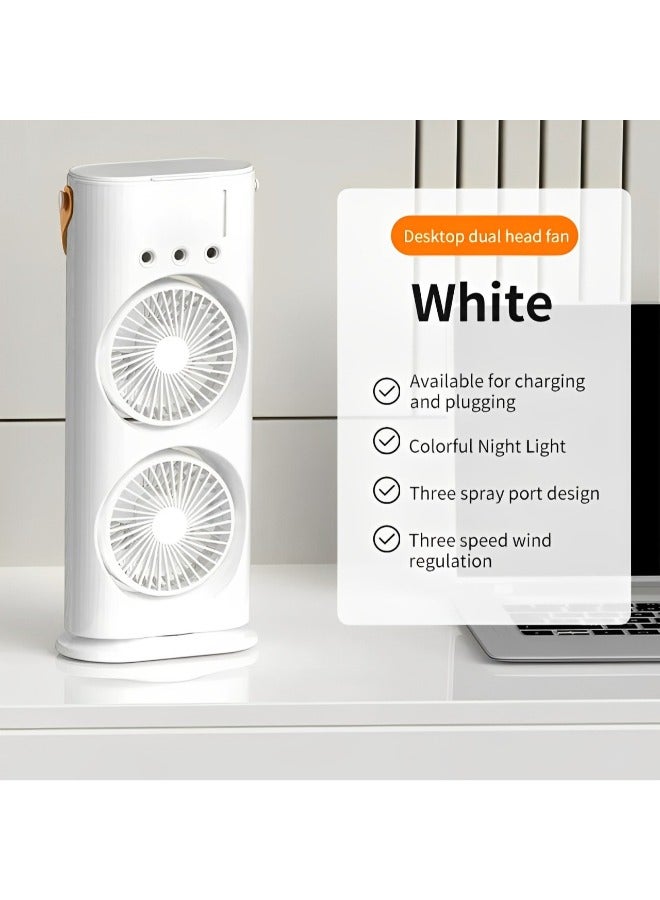BUYCO Portable Telescopic Desk & Table Fan | Personal Air Conditioner Double-Ended USB Rechargeable Portable Mini Air Conditioner Air Cooling Fan with 2400 mAh battery - Image 1