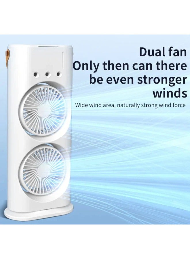 BUYCO Portable Telescopic Desk & Table Fan | Personal Air Conditioner Double-Ended USB Rechargeable Portable Mini Air Conditioner Air Cooling Fan with 2400 mAh battery - Image 3