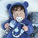 SCOM Reborn Baby Doll Accessories Set Rainbow Magnetic Pacifiers Removable Reusable Baby Doll Bottles with Silicone Pacifier Clips for Reborn Dolls Boys for Doll Lover Blue Style 3 Pcs - Image 4