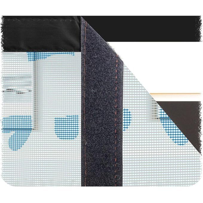 Kn2 MART Polyester Magnetic Mosquito Net Planet Theme Curtain Compatible with All Door Types & Sizes Auto-Closing Insect Screen with Self Adhesive Hook Tape (210 * 100 cm-Grey) - Image 5