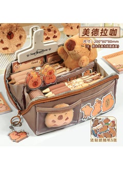 New 10-Layer Large Capacity Pencil Case for Girls[Upgrade 10 layers] Coffee Brown/send 5 dolphin door stickers [Upgrade 10 layers] Coffee Brown/send 5 dolphin door stickers