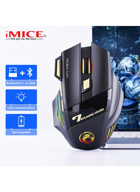 7-Button Wired Gaming Mouse RGB X7 GW-X7 black double template