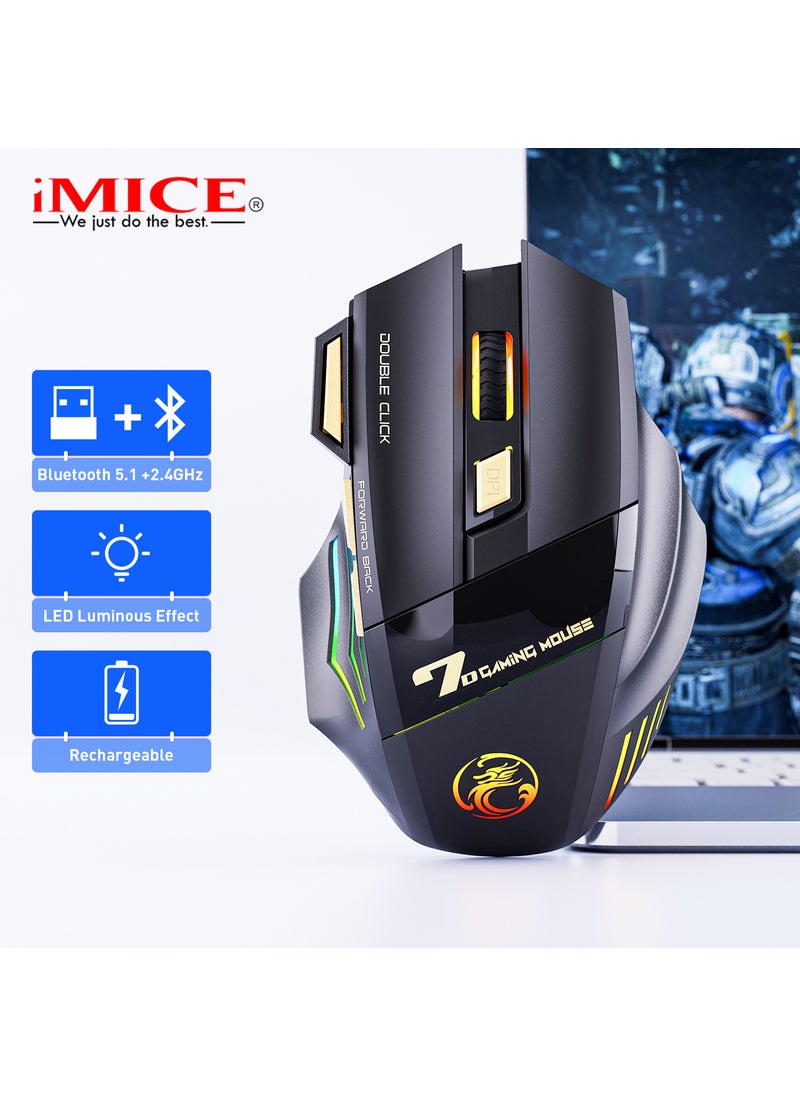 7-Button Wired Gaming Mouse RGB X7 GW-X7 black double template