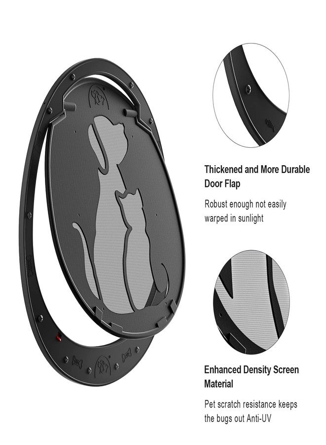 HIDROSIL Dog Door for Screen Door, Patent Desigh Pet Screen Door with Lockable Magnetic Flap for Doggy Door and Cat Door, Black - Image 3