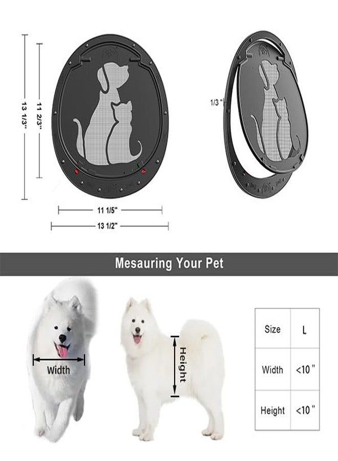 HIDROSIL Dog Door for Screen Door, Patent Desigh Pet Screen Door with Lockable Magnetic Flap for Doggy Door and Cat Door, Black - Image 4