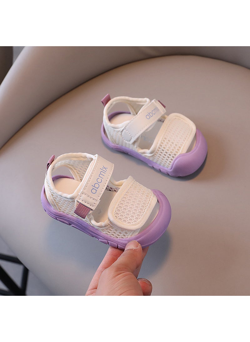 Generic Summer 2024 Baby Girls Breathable Sandals Purple 