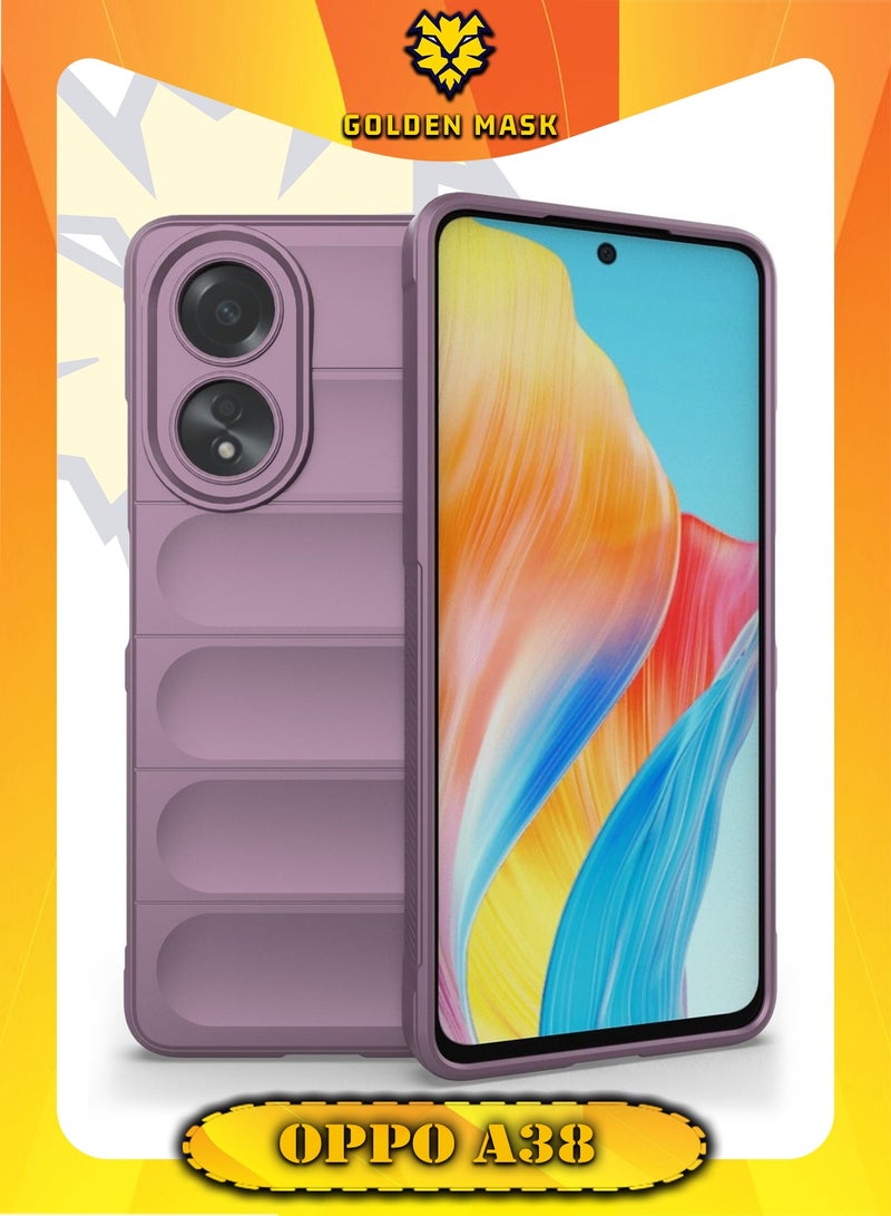 GOLDEN MASK GOLDEN MASK Compatible With Oppo A38 Magic Case ShockProof (Purple)  - Image 1
