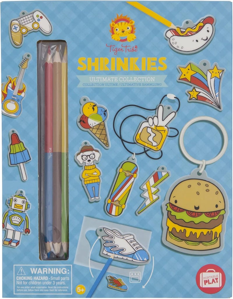 Tiger Tribe Shrinkies - Ultimate Collection Make Your Own Keyrings & Jewelry Craft Kit for Kids 5+ Years - Image 1