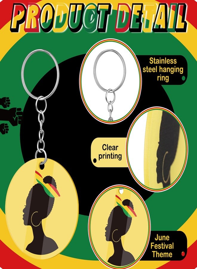 سوريو مجموعة Sureio من 120 قطعة من سلاسل المفاتيح الأكريليكية، هدايا تذكارية لحفلات يوم التحرير (Juneteenth)، مستلزمات تزيين حفلات يوم التحرير (Juneteenth) للأمريكيين من أصل أفريقي، وحشو أكياس الهدايا. - Image 4