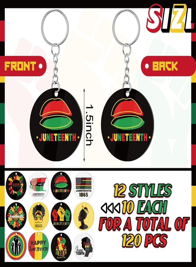 سوريو مجموعة Sureio من 120 قطعة من سلاسل المفاتيح الأكريليكية، هدايا تذكارية لحفلات يوم التحرير (Juneteenth)، مستلزمات تزيين حفلات يوم التحرير (Juneteenth) للأمريكيين من أصل أفريقي، وحشو أكياس الهدايا. - Image 3