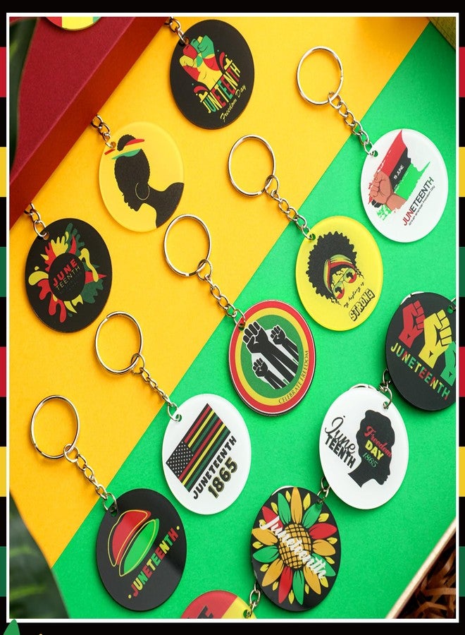 سوريو مجموعة Sureio من 120 قطعة من سلاسل المفاتيح الأكريليكية، هدايا تذكارية لحفلات يوم التحرير (Juneteenth)، مستلزمات تزيين حفلات يوم التحرير (Juneteenth) للأمريكيين من أصل أفريقي، وحشو أكياس الهدايا. - Image 5