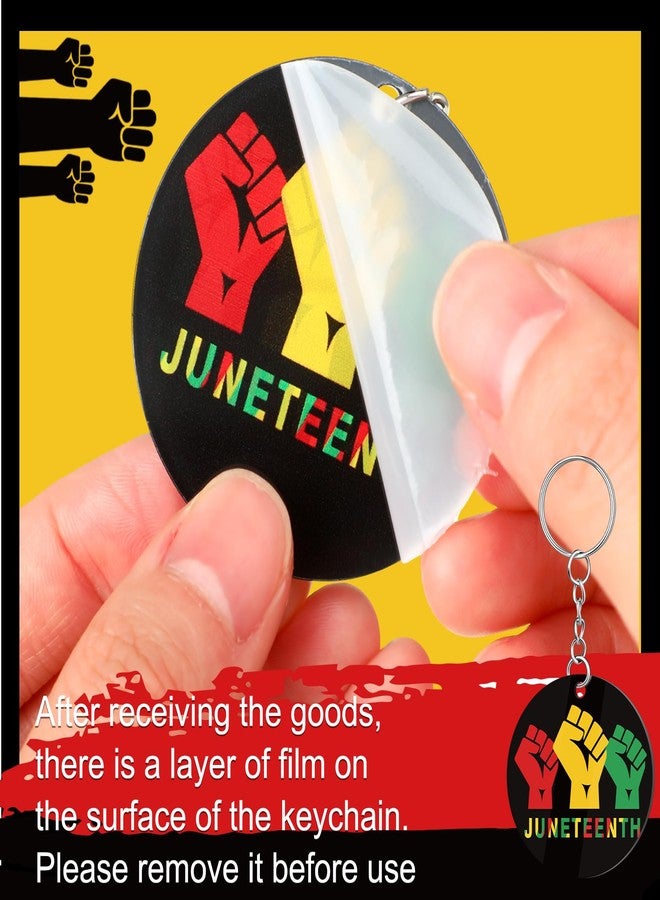 سوريو مجموعة Sureio من 120 قطعة من سلاسل المفاتيح الأكريليكية، هدايا تذكارية لحفلات يوم التحرير (Juneteenth)، مستلزمات تزيين حفلات يوم التحرير (Juneteenth) للأمريكيين من أصل أفريقي، وحشو أكياس الهدايا. - Image 2