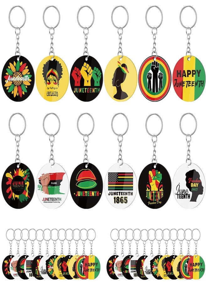 سوريو مجموعة Sureio من 120 قطعة من سلاسل المفاتيح الأكريليكية، هدايا تذكارية لحفلات يوم التحرير (Juneteenth)، مستلزمات تزيين حفلات يوم التحرير (Juneteenth) للأمريكيين من أصل أفريقي، وحشو أكياس الهدايا. - Image 1