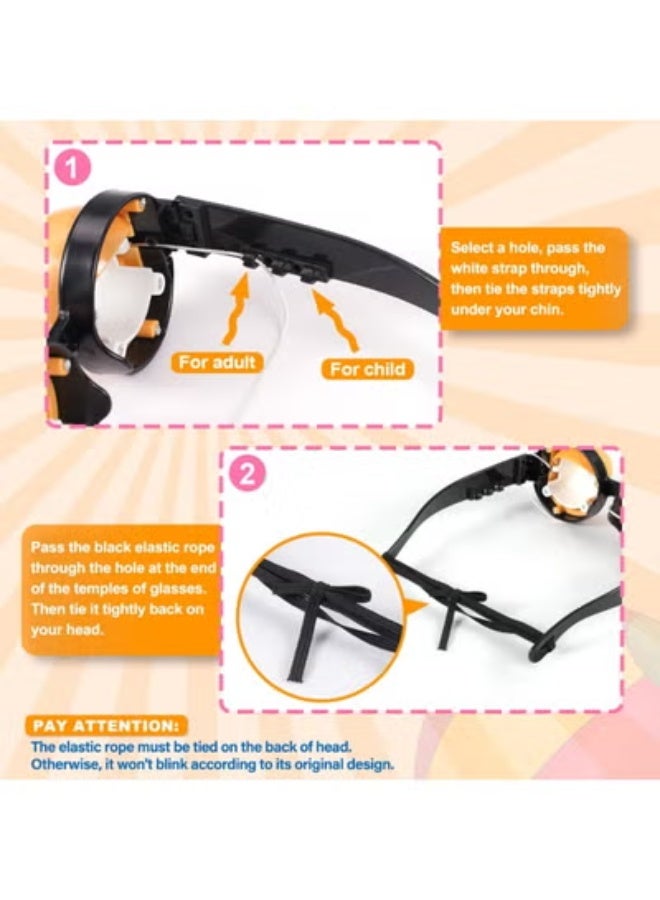 fantasize نظارات عيون مزيفة مبتكرة، 2 زوج من نظارات العيون المضحكة، نظارات عيون كبيرة مجنونة، نظارات شمسية على شكل عيون للملابس التنكرية للأطفال والبالغين في الحفلات، أخضر وأصفر - Image 2