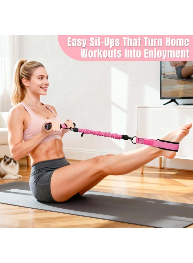 ASIV Upgraded Multi-Function Stepper Resistance Bands with Handles – 3-Tube Adjustable Resistance Bands for Abdomen, Waist, Arms, Core/ABS, Legs – Seated Exercise Equipment for Women - Image 2
