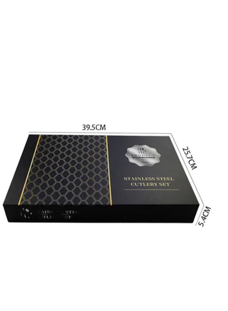 Product Club A luxurious stainless steel cutlery set in gold – an elegant, rust-resistant dinnerware set, perfect for everyday use and special occasions. - Image 2