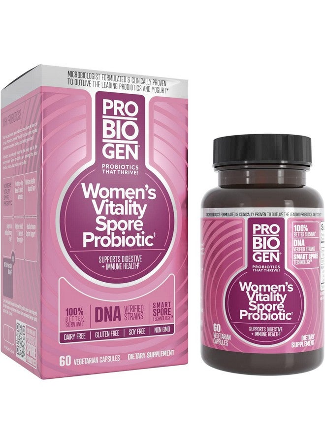 PROBIOGEN بروبيوجين مكمل يومي للنساء، تكنولوجيا البروبيوتيك الذكية، بيضاء، 60 حبة - Image 1