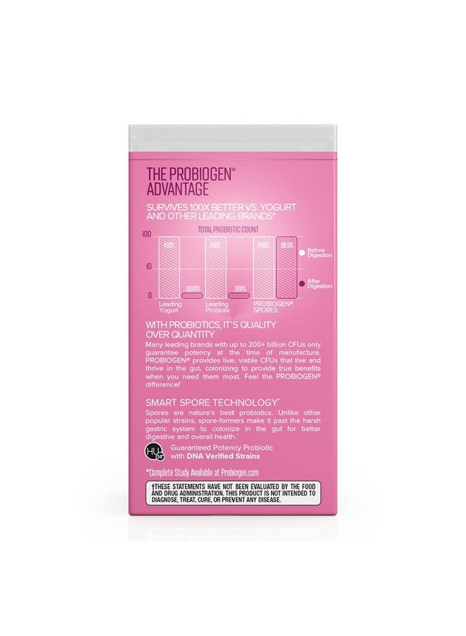 PROBIOGEN بروبيوجين مكمل يومي للنساء، تكنولوجيا البروبيوتيك الذكية، بيضاء، 60 حبة - Image 3