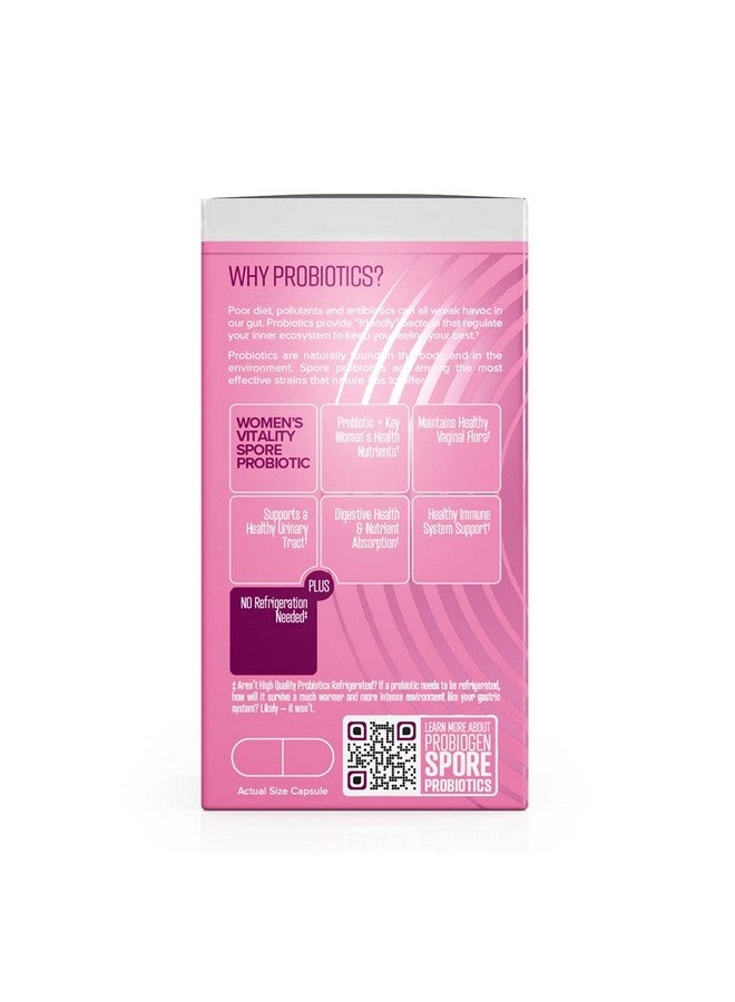 PROBIOGEN بروبيوجين مكمل يومي للنساء، تكنولوجيا البروبيوتيك الذكية، بيضاء، 60 حبة - Image 4