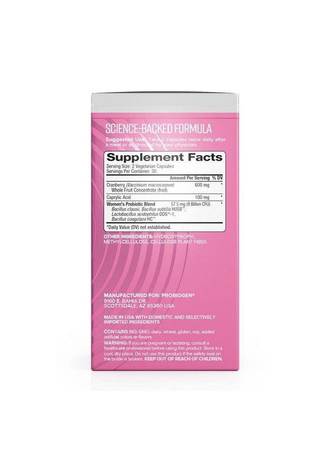 PROBIOGEN بروبيوجين مكمل يومي للنساء، تكنولوجيا البروبيوتيك الذكية، بيضاء، 60 حبة - Image 5