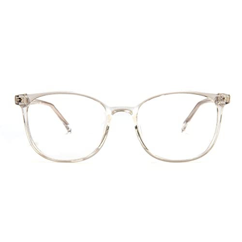 FONHCOO Blue Light Blocking Glasses Fashion Round TR90 Frame Transparent Eyewear Anti UV Blu-Ray Computer Glasses for Women Men - Image 1