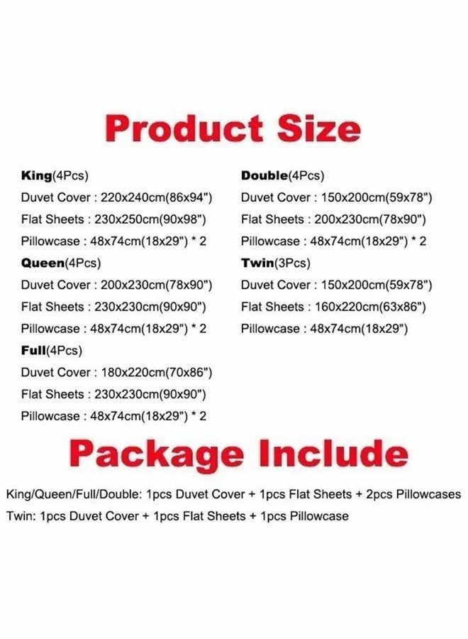 4 قطعة مجموعة الفراش الناعمة أبيض وأسود لطيف على شكل غطاء لحاف - Image 4