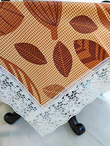 CASANEST Thick PVC 810 Seater Dining Table Cover Size60x108 InchWidth x Length Waterproof Brown Multi Color printed004 - Image 2