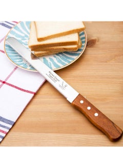 Kitchen Expert Premium Bread Knife with Serrated Stainless Steel Blade and Wooden Handle – Perfect for Bread, Cakes, and Pastries – 36 cm