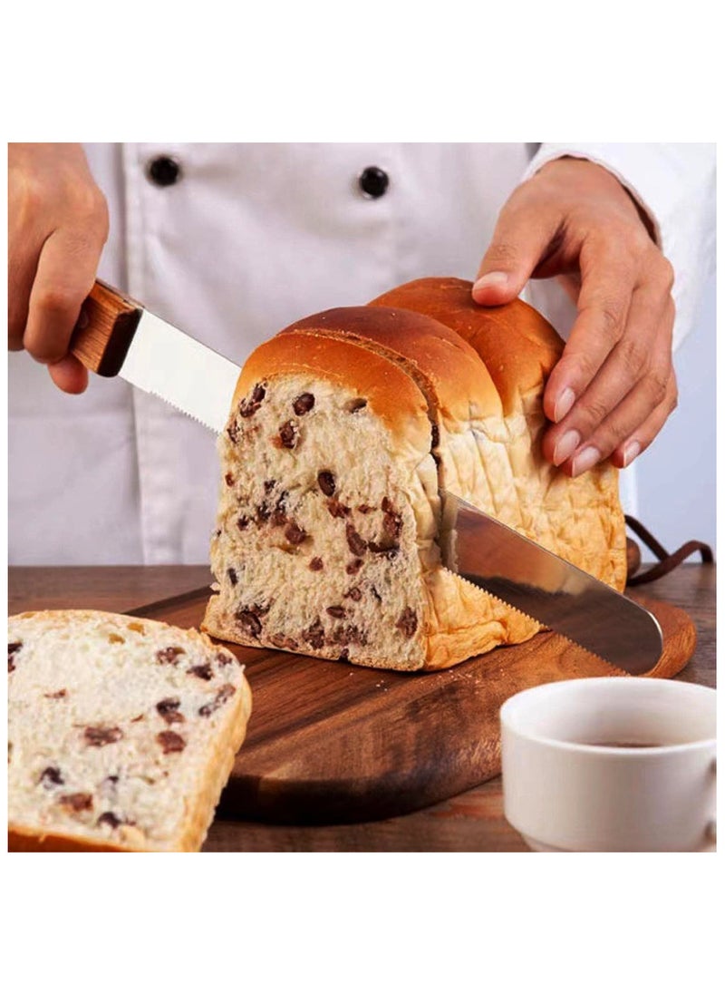 Generic - Kitchen Expert Premium Bread Knife with Serrated Stainless Steel Blade and Wooden Handle – Perfect for Bread, Cakes, and Pastries – 36 cm - Image 1